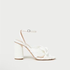 Loeffler Randall Camellia White Pleated Bow Heel